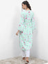 Vasthrlay Blue Printed A-Line Kurtas